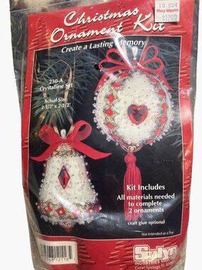 Christmas Ornament Kit Set Includes Most Materials To Make 2 Ornaments